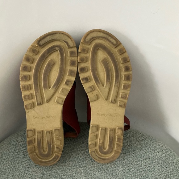 See By Chloe Burgundy Leather Sandals. Size 38 - Picture 9 of 9